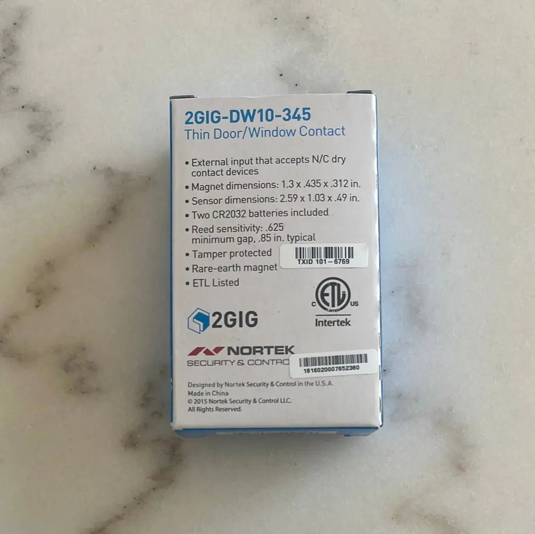 2GIG - DW10 - 345 Thin Door Winow Contact - Avenger Security