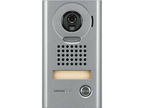Complete Aiphone JOS-1VW set with JO-1MDW 7-inch monitor, JO-DV zinc die-cast surface door station, and PS-1820UL power supply for app-enabled door release.