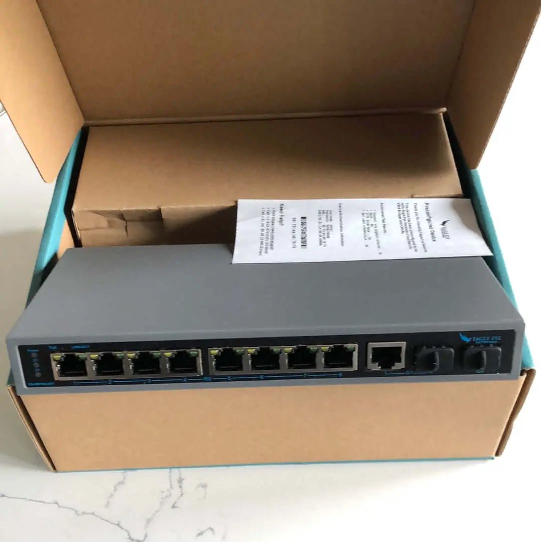 Eagle Eye Networks 8 Port Managed POE+ with 2xGig Uplink - Avenger Security