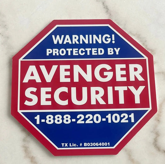 Avenger Security Sign - Avenger Security