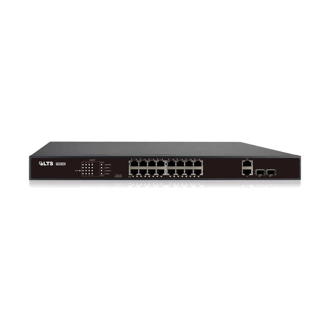 LTS 16 Port POE Switch with 2 Port Uplink VSPOE - SW1602 - Avenger Security