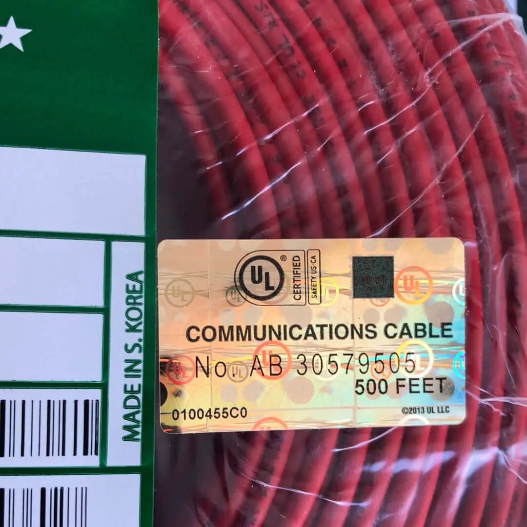 Wire 22 - 4C Solid PVC JKT RED 75C 300V - Avenger Security