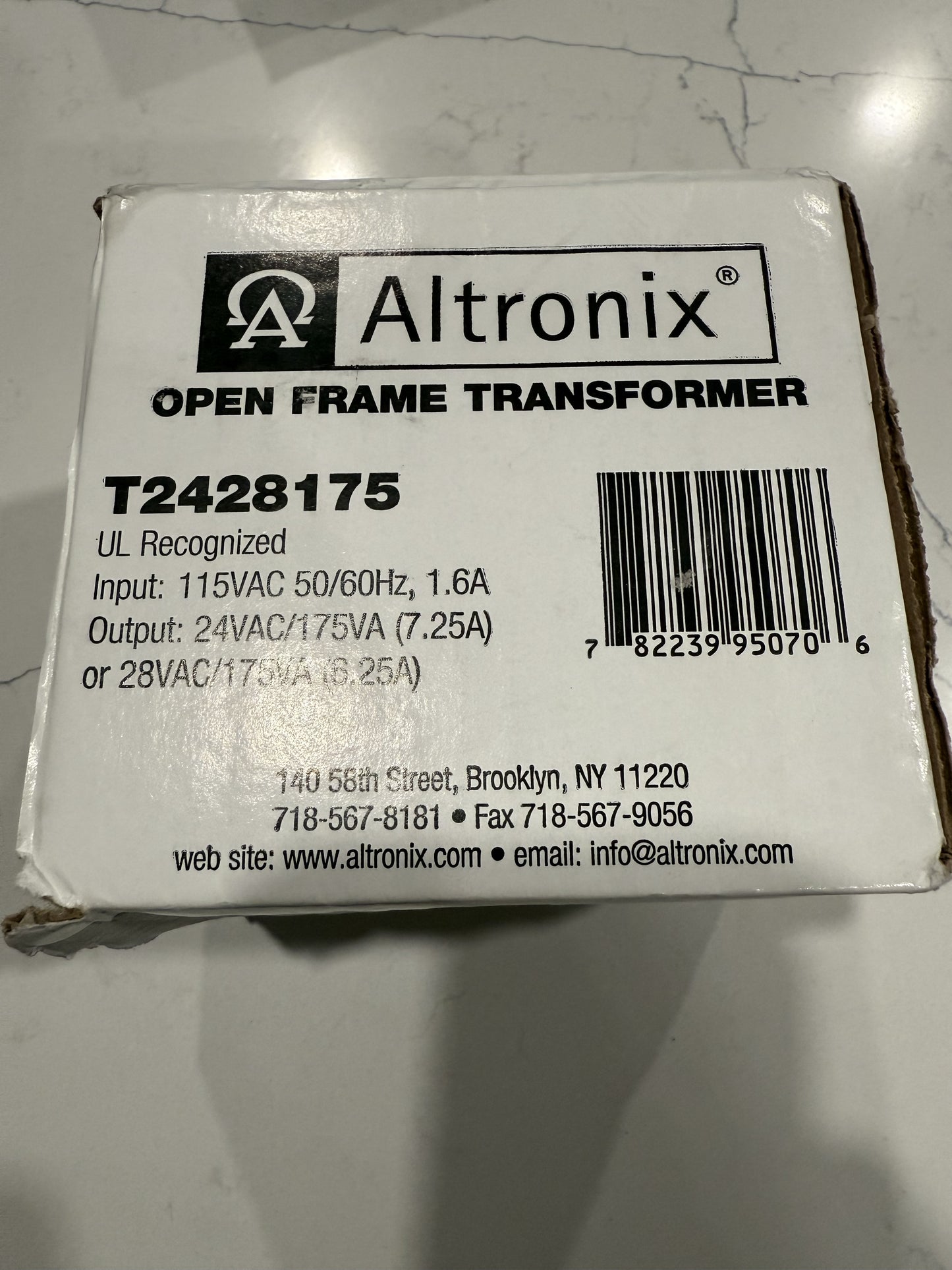 Altronix T2428175 24VAC 75VA Class 2 plug-in transformer for access control, security, and fire alarm systems, providing reliable low-voltage AC power for professional installations.